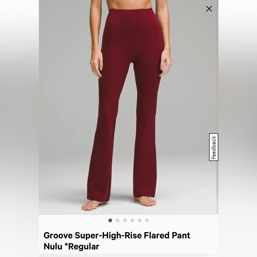 Lululemon maroon flare leggings